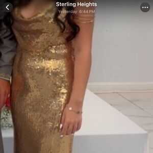 Gold Sequin Gown